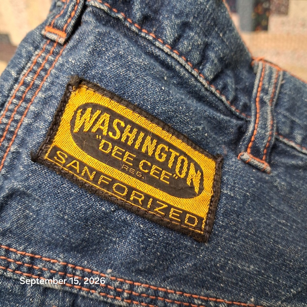 True Vintage Washington Dee Cee Carpenter Jeans Mens 28x32 Prentice Zip USA 60s - Picture 4 of 12